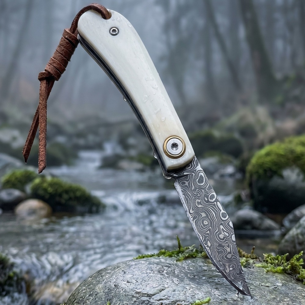 Edc Carry Pocket Knife - Açık Hava Katlanır Bıçak Boğa Kemiği