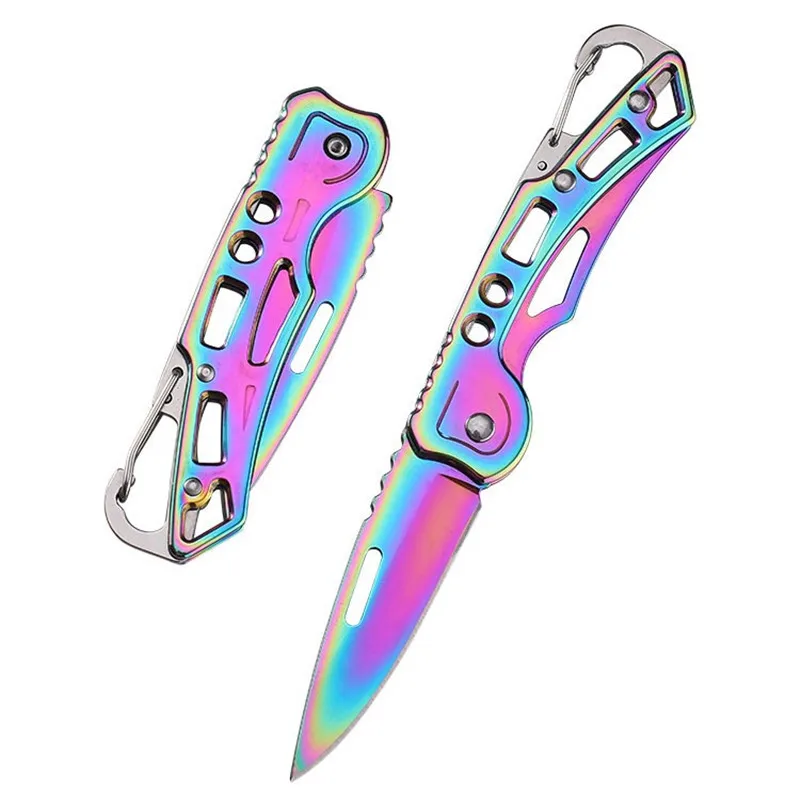 Edc Carry Pocket Knife - Paslanmaz Çelik Anti-vücut Açık Kamp Katlanır