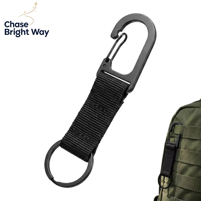Edc Carry Clip - Küçük, Taşınabilir, Dokuma Kordonlu, Yaylı Mekanizmalı,