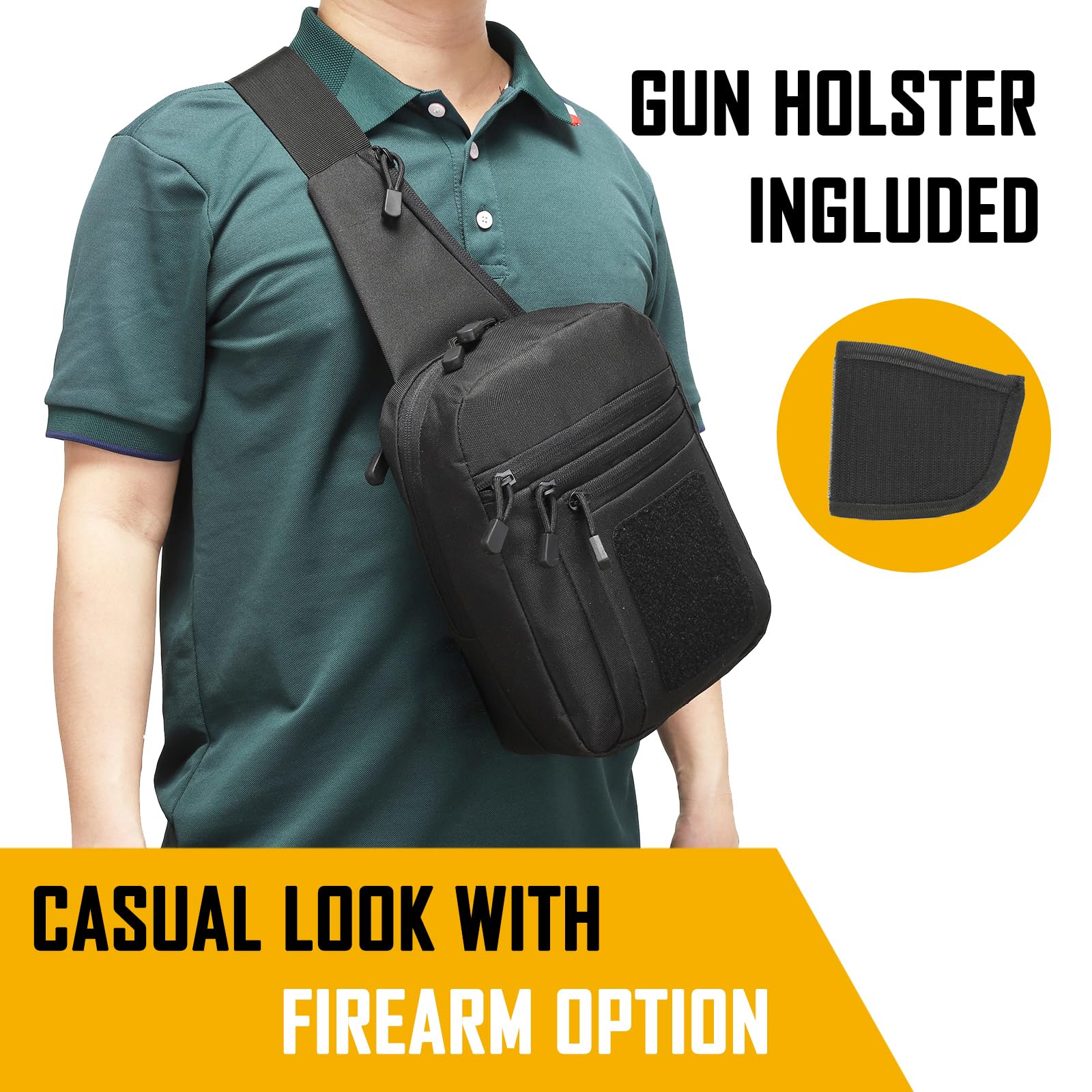 Erkekler için Gizli Taşıma Çap - Edc Concealed Carry Sling Bag incelemesi ve fiyatı