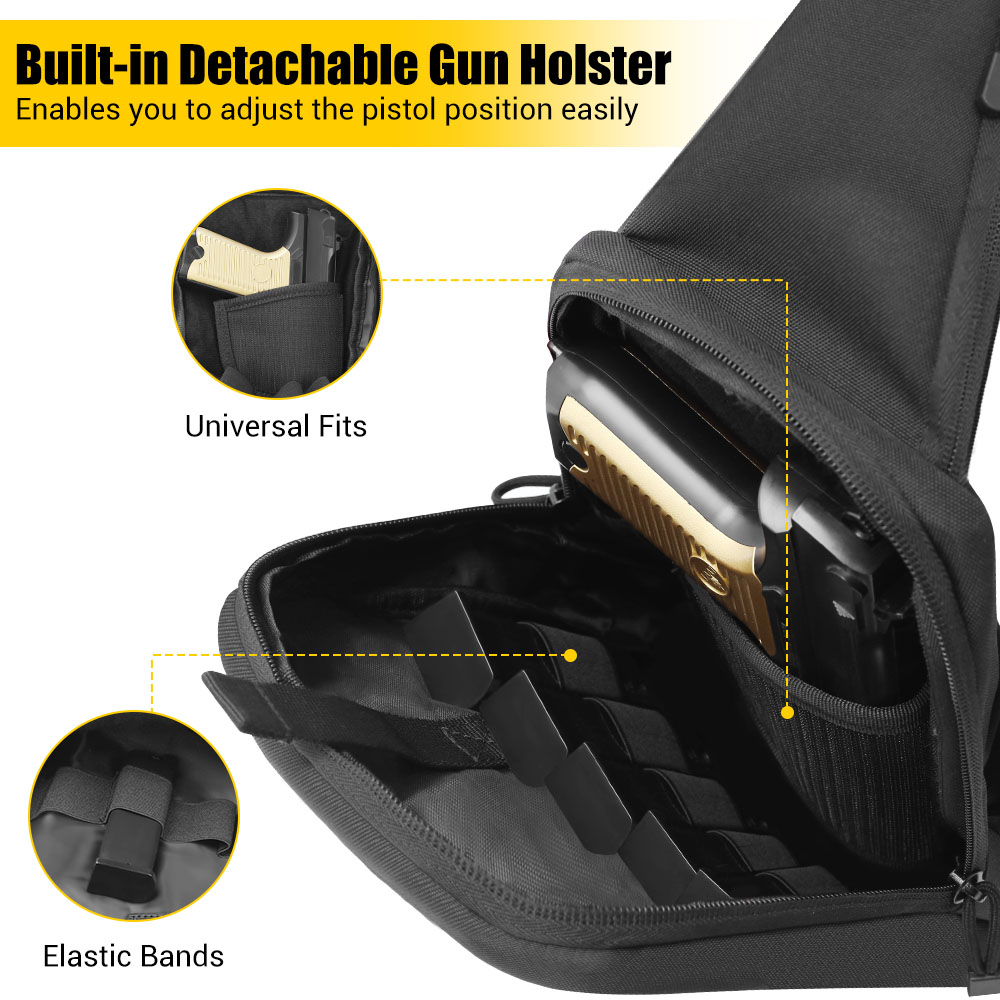 Taktik Tabanca Taşıma Çantası, - Edc Concealed Carry Sling Bag incelemesi ve fiyatı