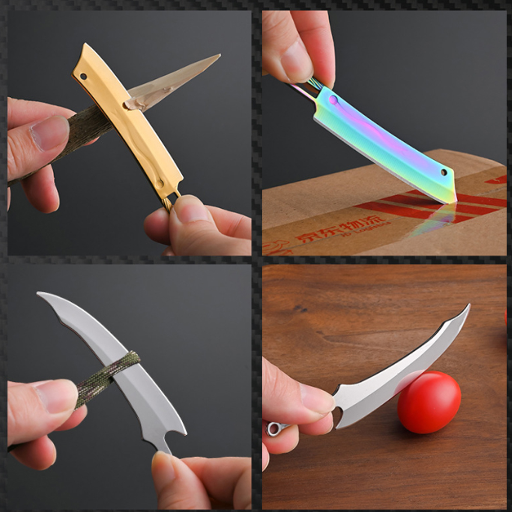 Titanyum Mini Bıçak - Deri Kıl - Edc Carry Pocket Knife incelemesi ve fiyatı
