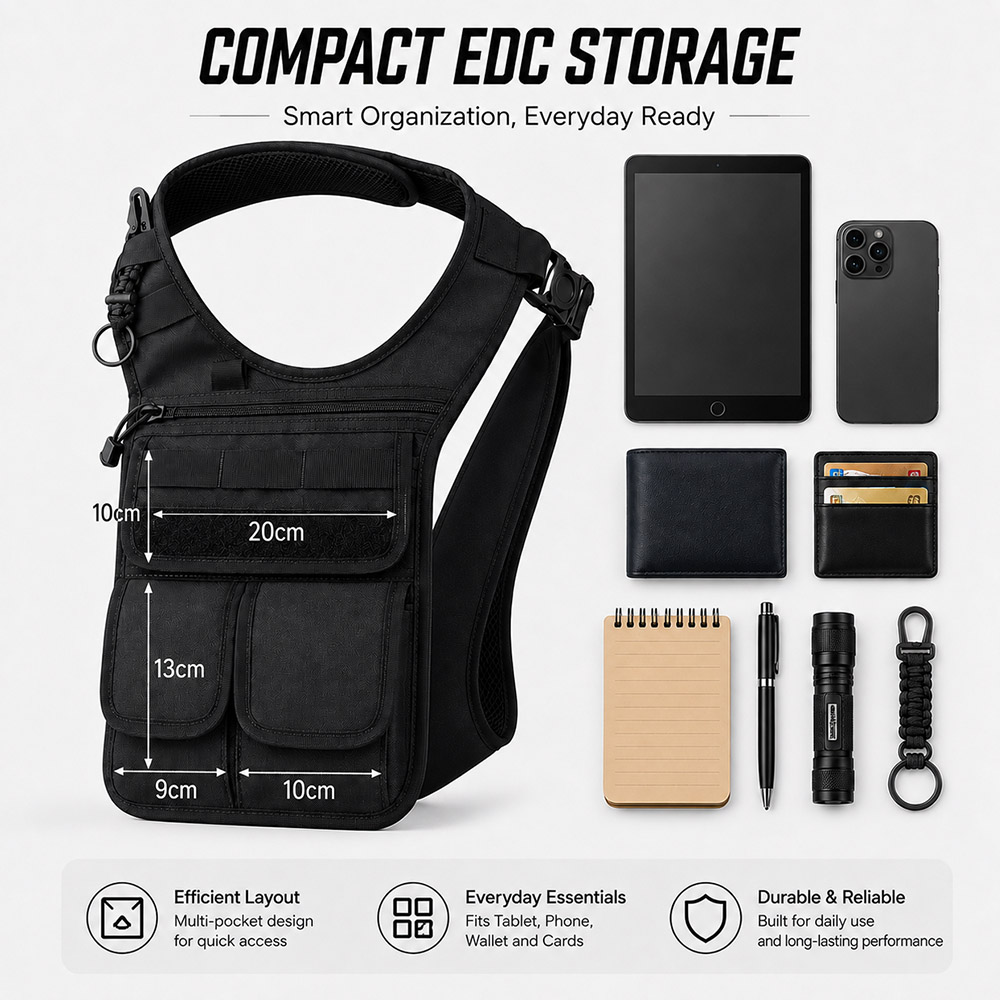 Taktiksel Gizli Koltuk Altı Al - Edc Concealed Carry Sling Bag incelemesi ve fiyatı
