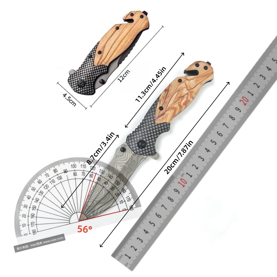 Şam Desenli Katlanır Bıçak Kes - Edc Carry Pocket Knife incelemesi ve fiyatı